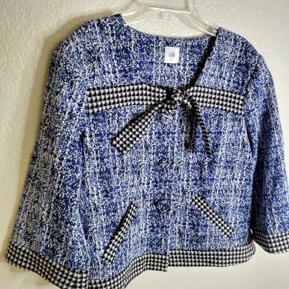 Cabi Club Jacket Front Now Button Down Sz M